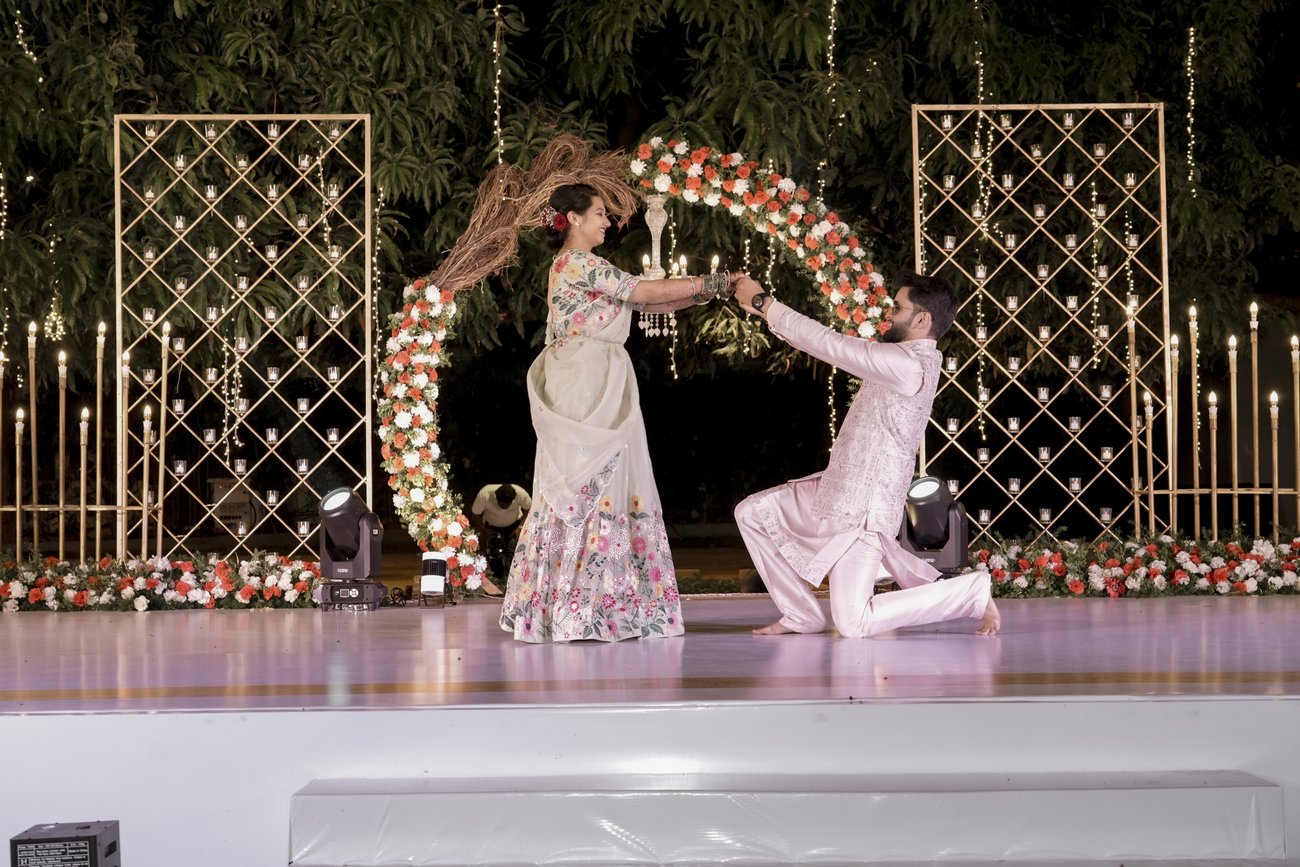 Sangeet night stage by Versato Ventures, Bengaluru