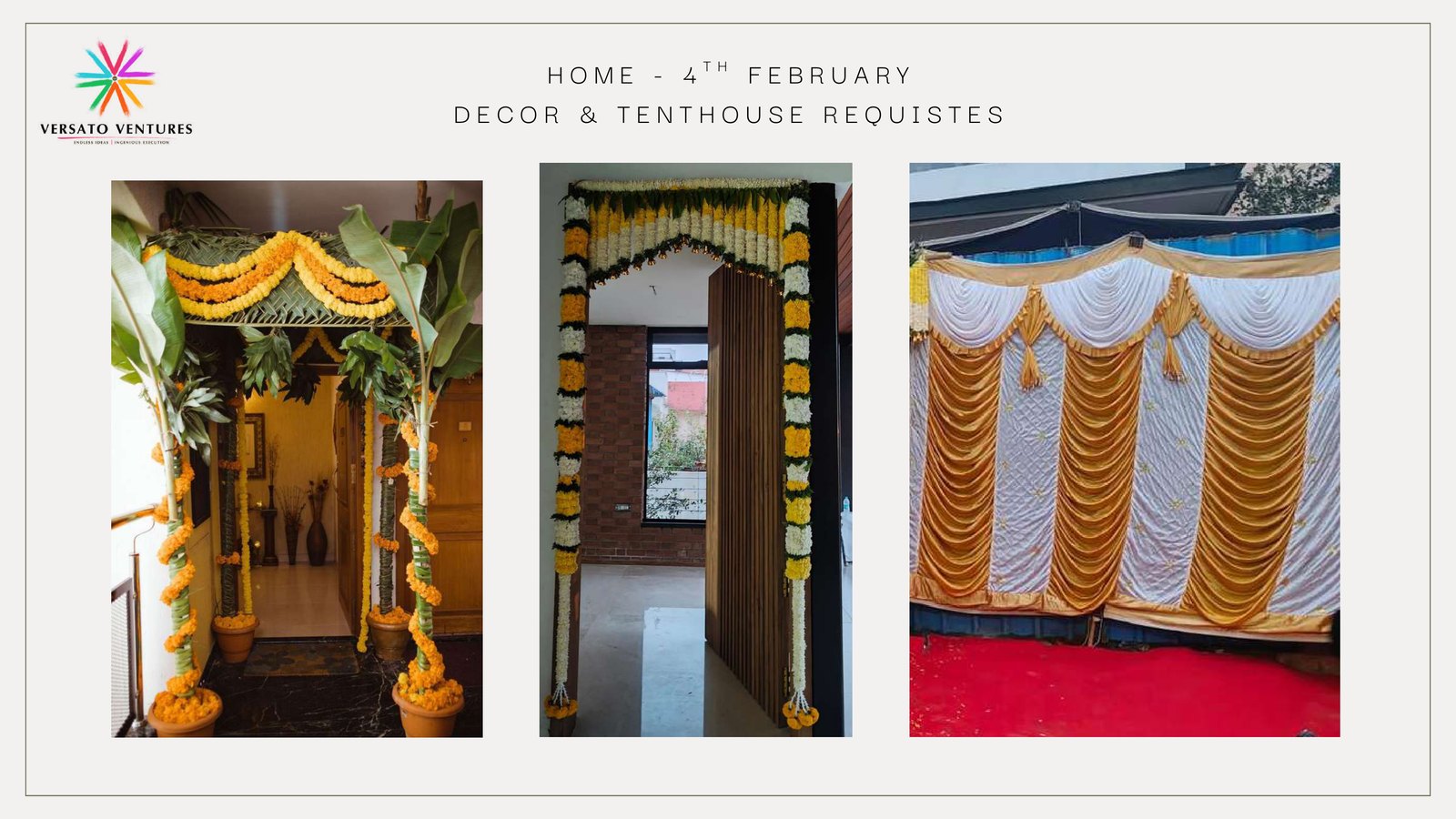 Home and tenthouse decor moodboard by Versato Ventures, Bengaluru