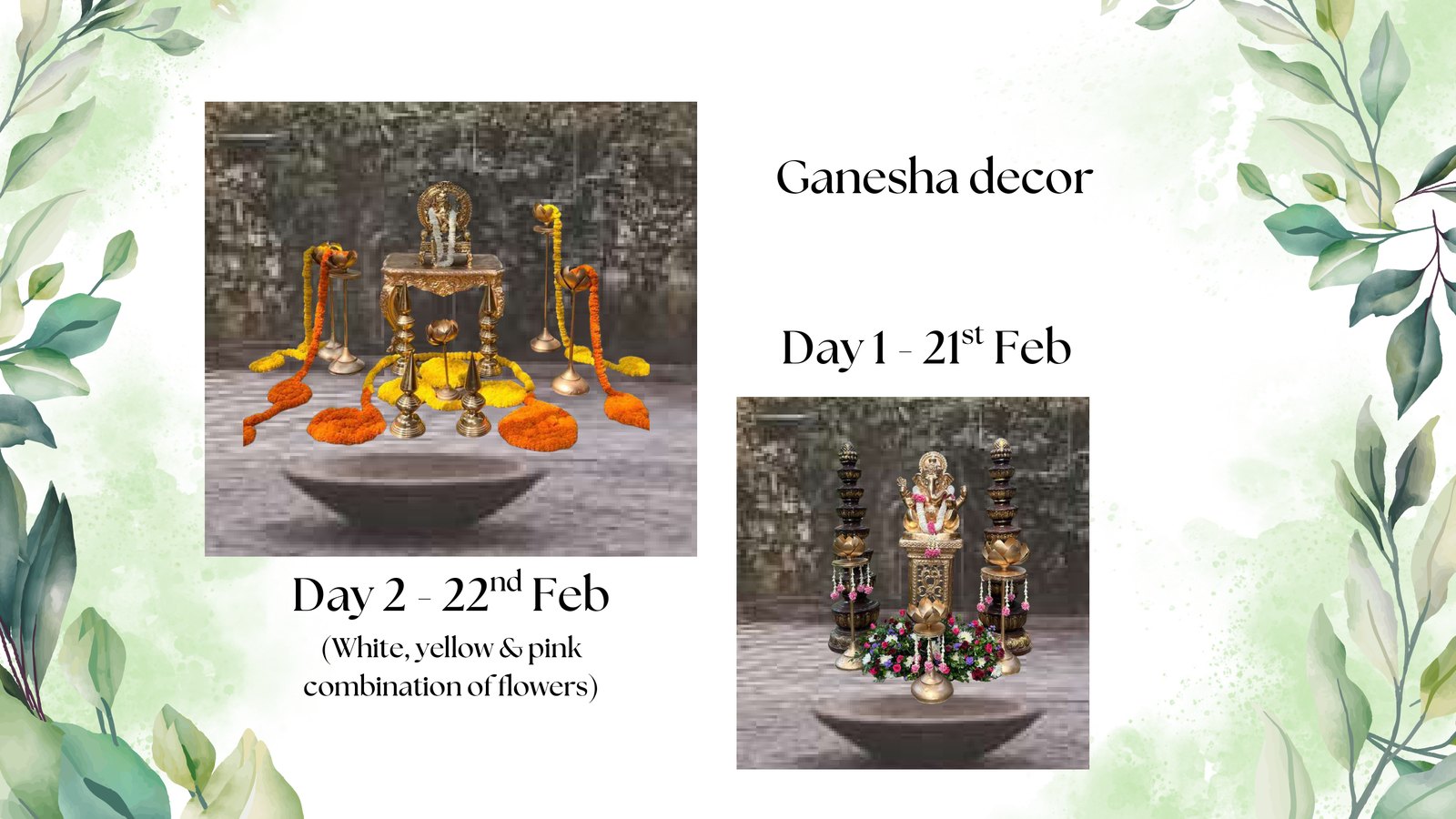 Ganesha decor corner moodboard by Versato Ventures, Bengaluru