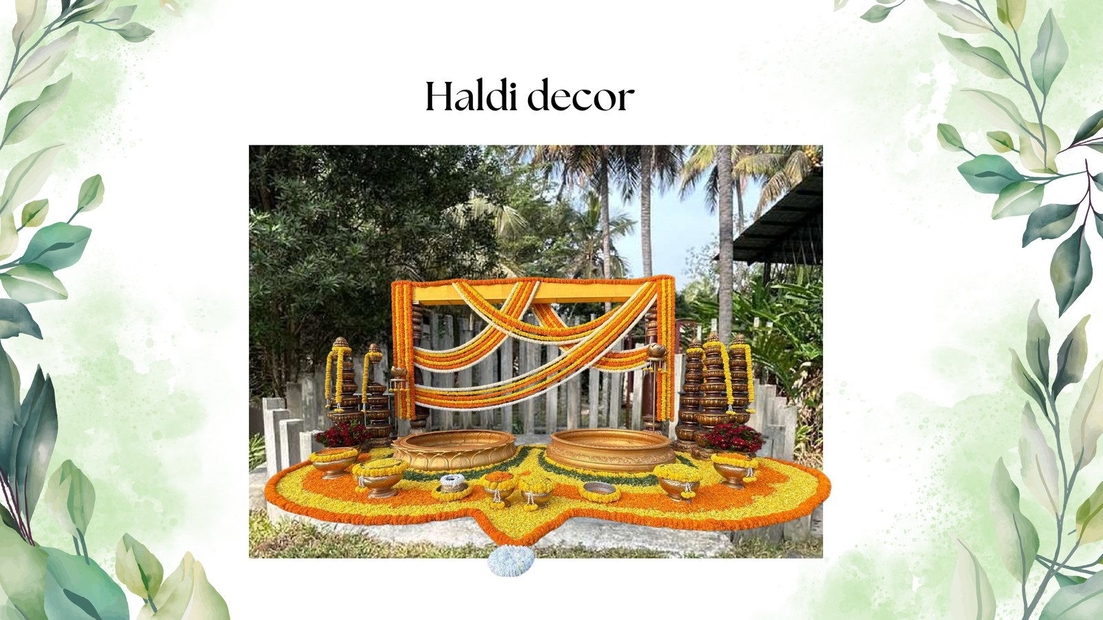 Haldi stage decor moodboard by Versato Ventures, Bengaluru