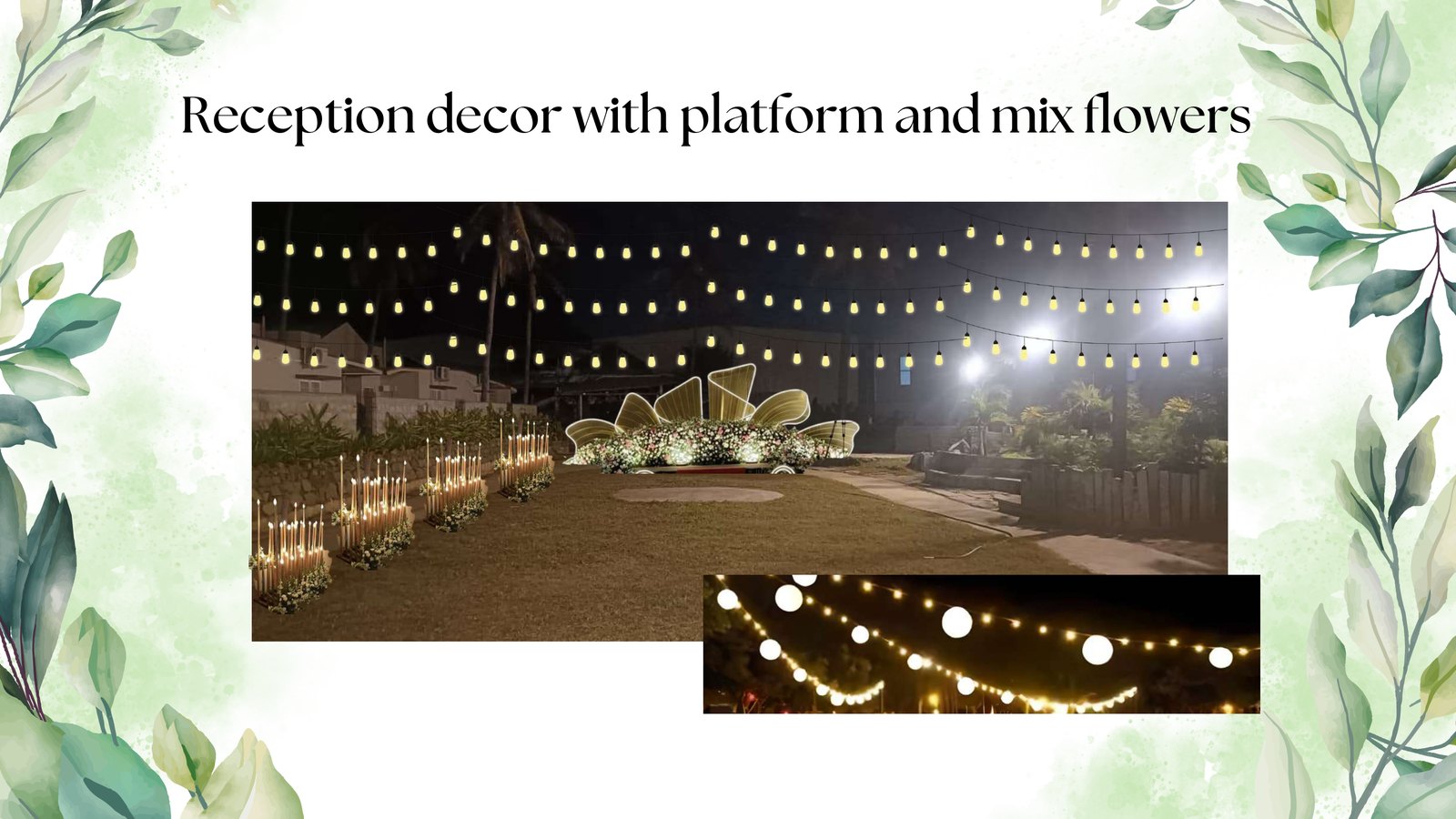 Reception platform decor moodboard by Versato Ventures, Bengaluru