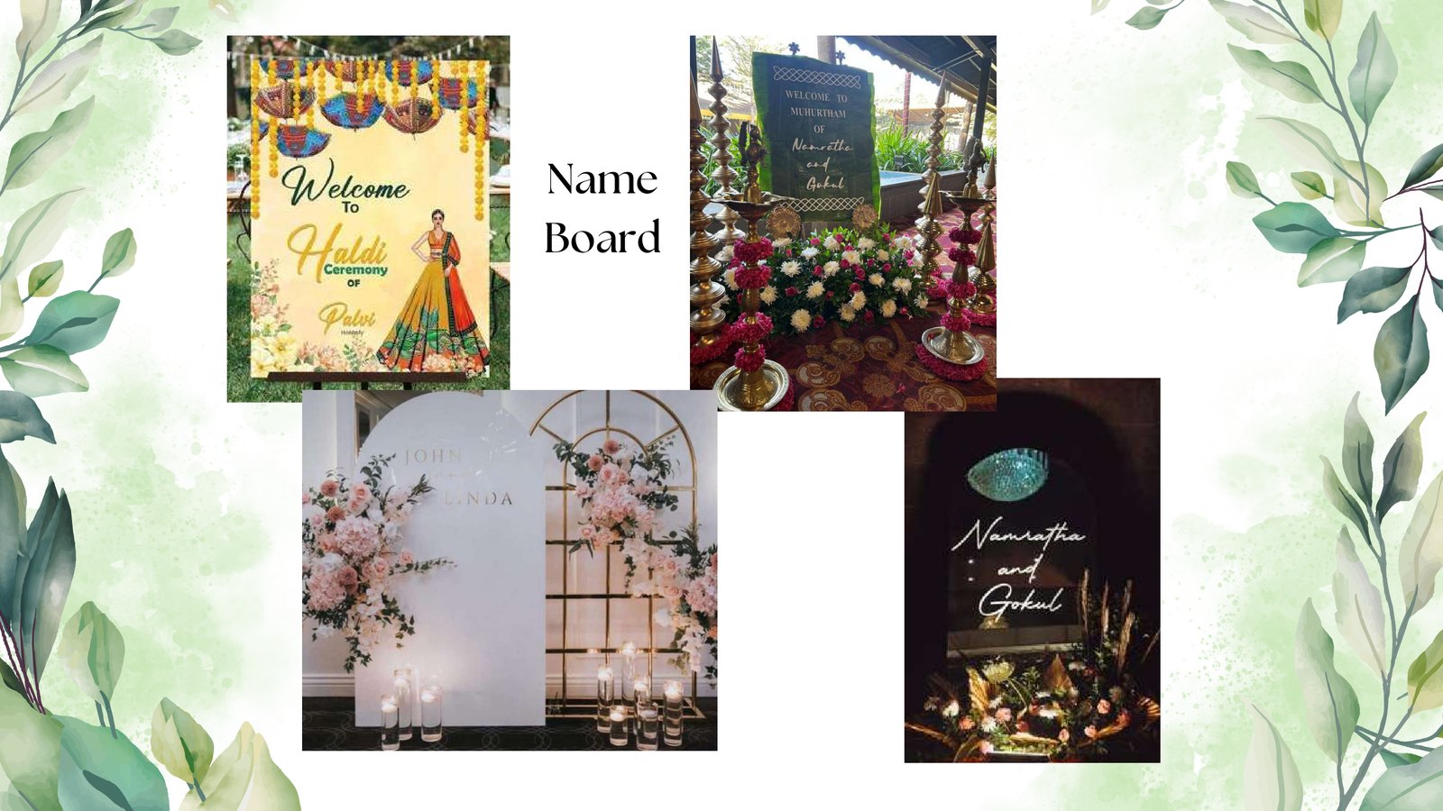Welcome and name board signage moodboard by Versato Ventures, Bengaluru