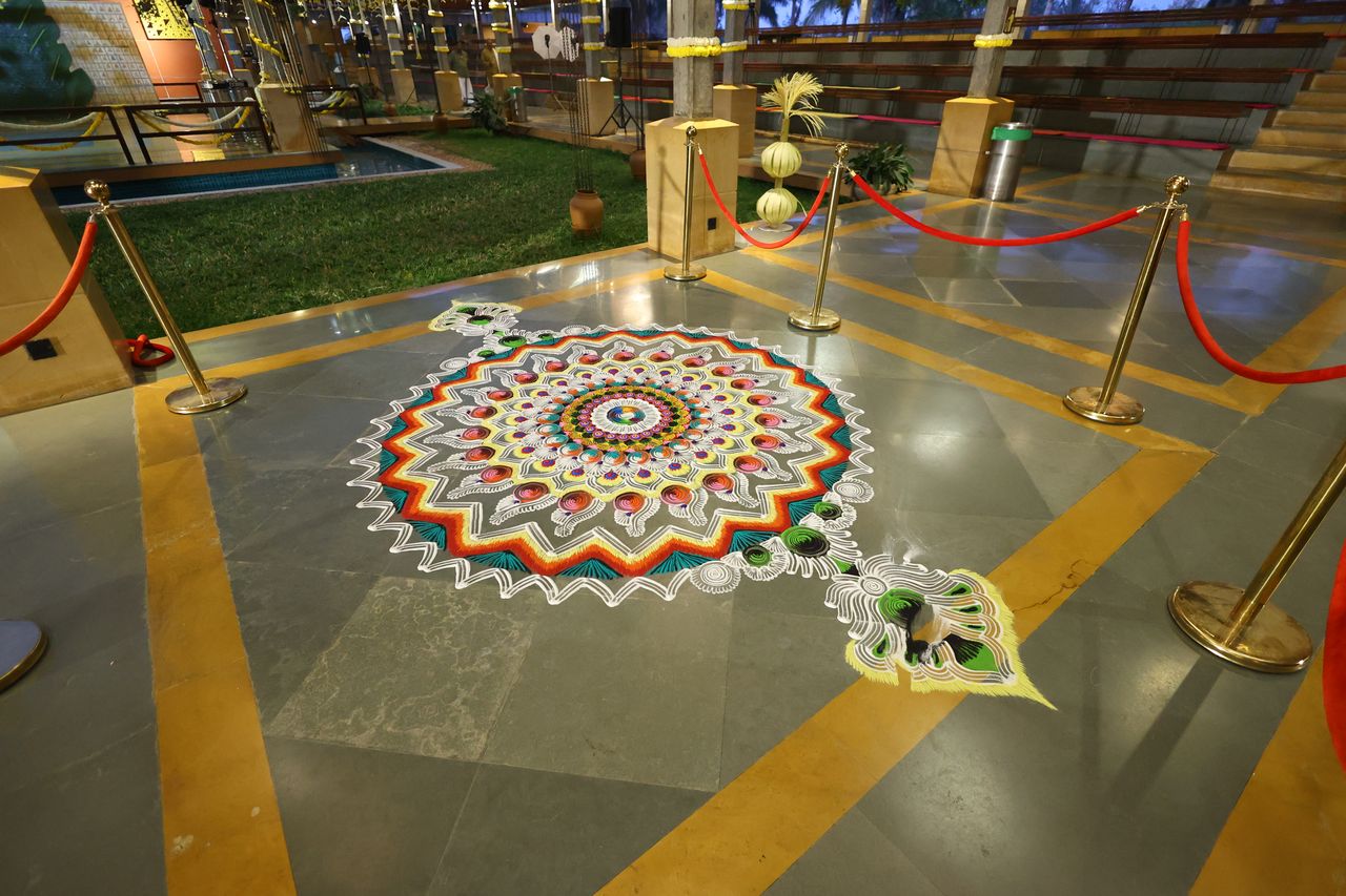 The rangoli artwork