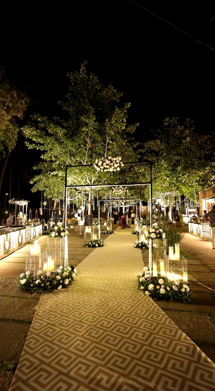 The reception stage by night